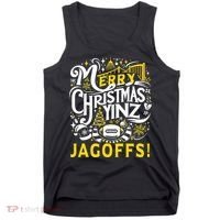 Pittsburgh Christmas Funny Yinz Jagoff Ugly Tank Top thumb 0