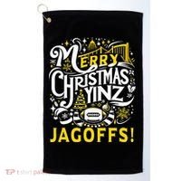 Pittsburgh Christmas Funny Yinz Jagoff Ugly Golf Towel thumb 0