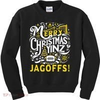 Pittsburgh Christmas Funny Yinz Jagoff Ugly Kids Sweatshirt thumb 0