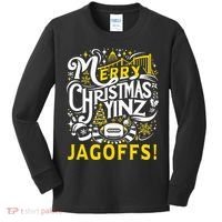 Pittsburgh Christmas Funny Yinz Jagoff Ugly Kids Long Sleeve Shirt thumb 0