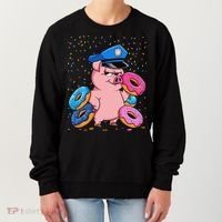Pig Cop Funny Police Officer Doughnut Women's Sweatshirt thumb 0