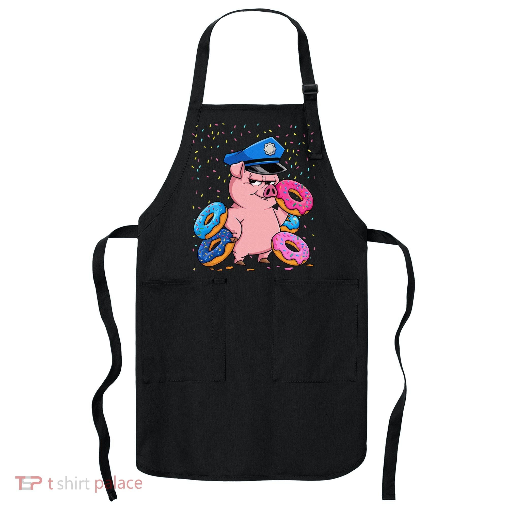 Pig Cop Funny Police Officer Doughnut Apron