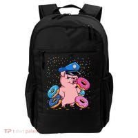 Pig Cop Funny Police Officer Doughnut Backpack thumb 0