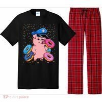 Pig Cop Funny Police Officer Doughnut Pajama Set thumb 0