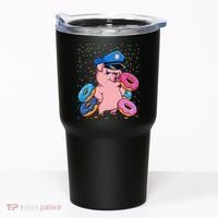 Pig Cop Funny Police Officer Doughnut Tumbler thumb 0