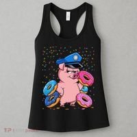 Pig Cop Funny Police Officer Doughnut Women's Tank Top thumb 3