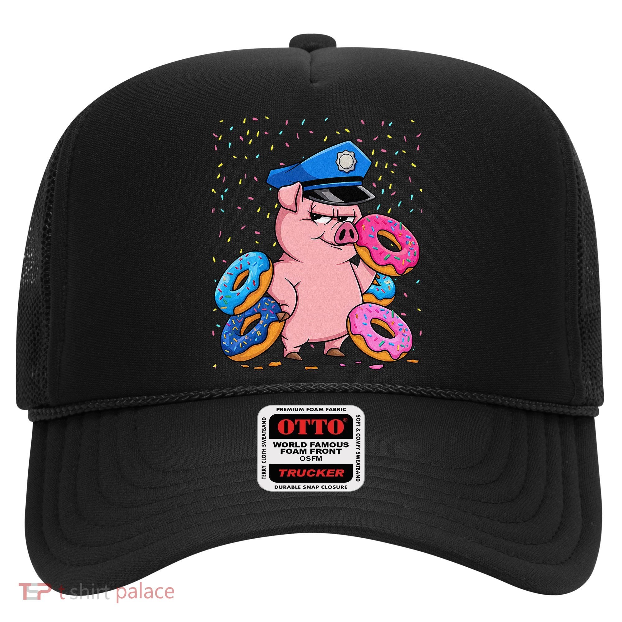 Pig Cop Funny Police Officer Doughnut Hat