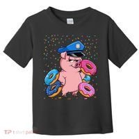 Pig Cop Funny Police Officer Doughnut Toddler T-Shirt thumb 0