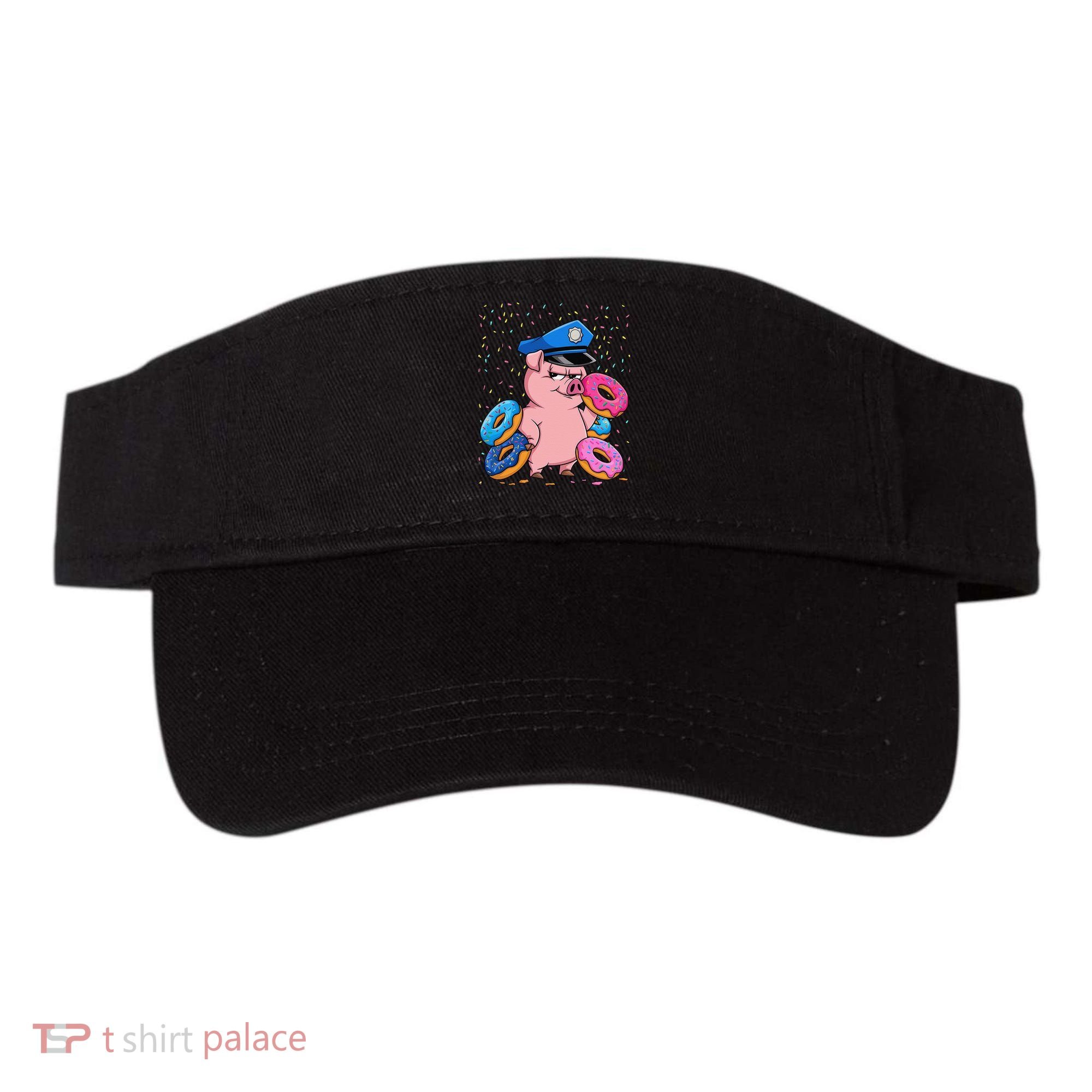 Pig Cop Funny Police Officer Doughnut Visor