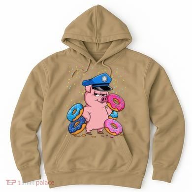 Pig Cop Funny Police Officer Doughnut Hoodie