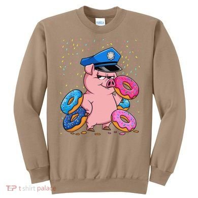 Pig Cop Funny Police Officer Doughnut Sweatshirt