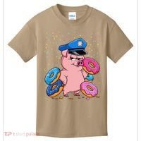 Pig Cop Funny Police Officer Doughnut Kids T-Shirt thumb 0
