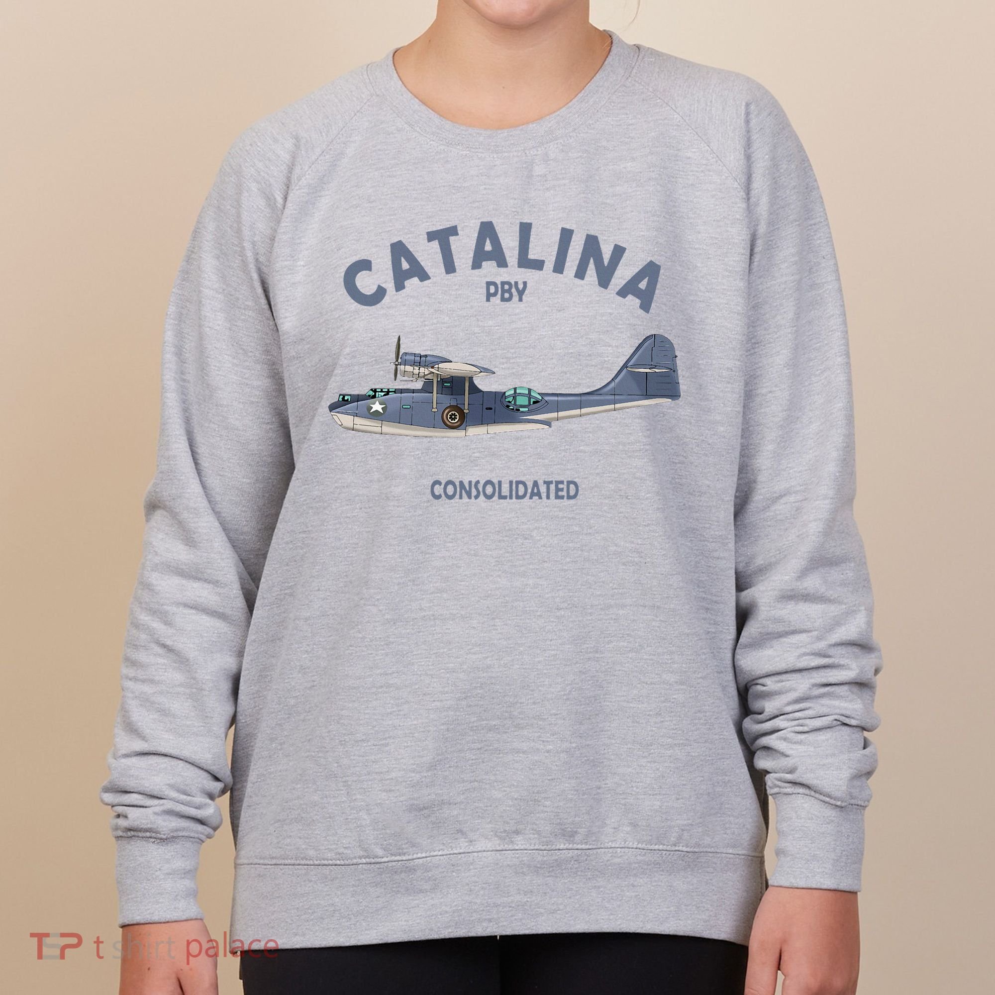 Pby Catalina Flying Boat Seaplane Airplane American Ww2 Women's Sweatshirt