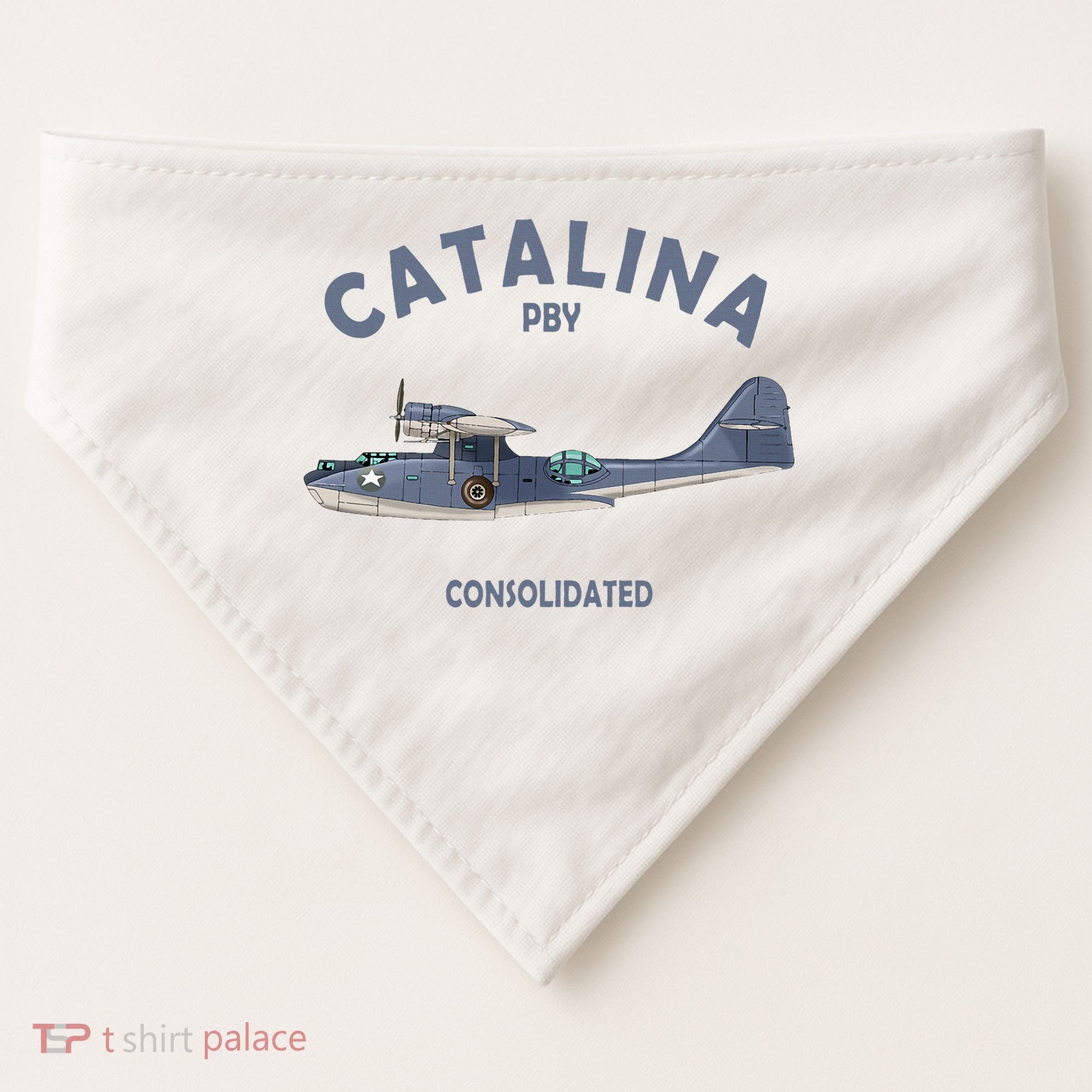 Pby Catalina Flying Boat Seaplane Airplane American Ww2 USA-Made Doggie Bandana