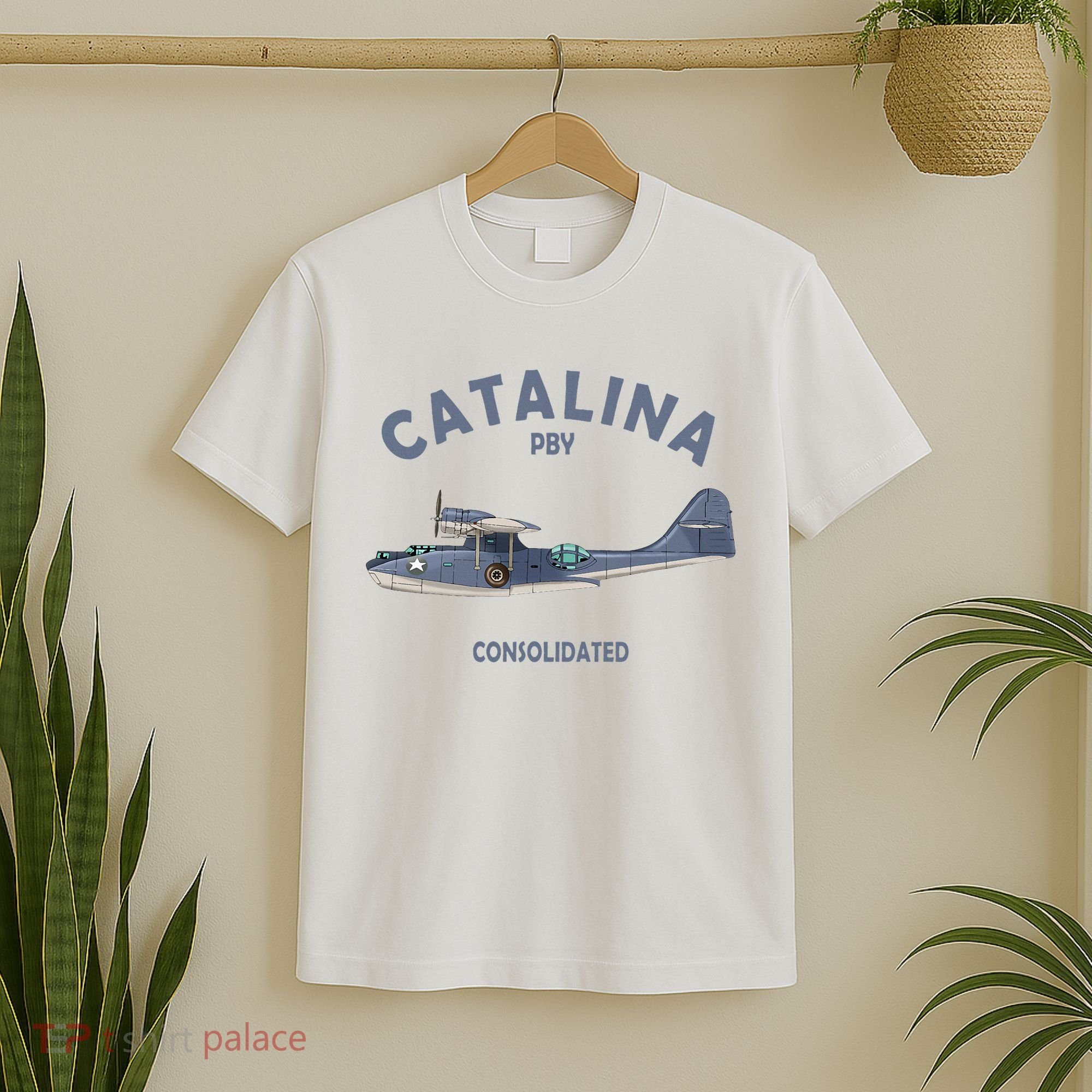 Pby Catalina Flying Boat Seaplane Airplane American Ww2 T-Shirt