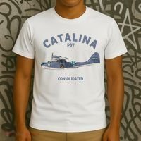 Pby Catalina Flying Boat Seaplane Airplane American Ww2 T-Shirt thumb 3