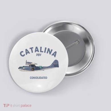 Pby Catalina Flying Boat Seaplane Airplane American Ww2 Button