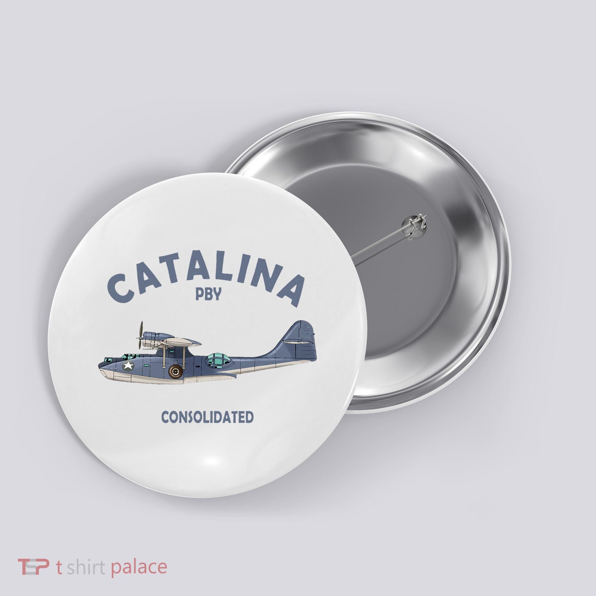 Pby Catalina Flying Boat Seaplane Airplane American Ww2 Button