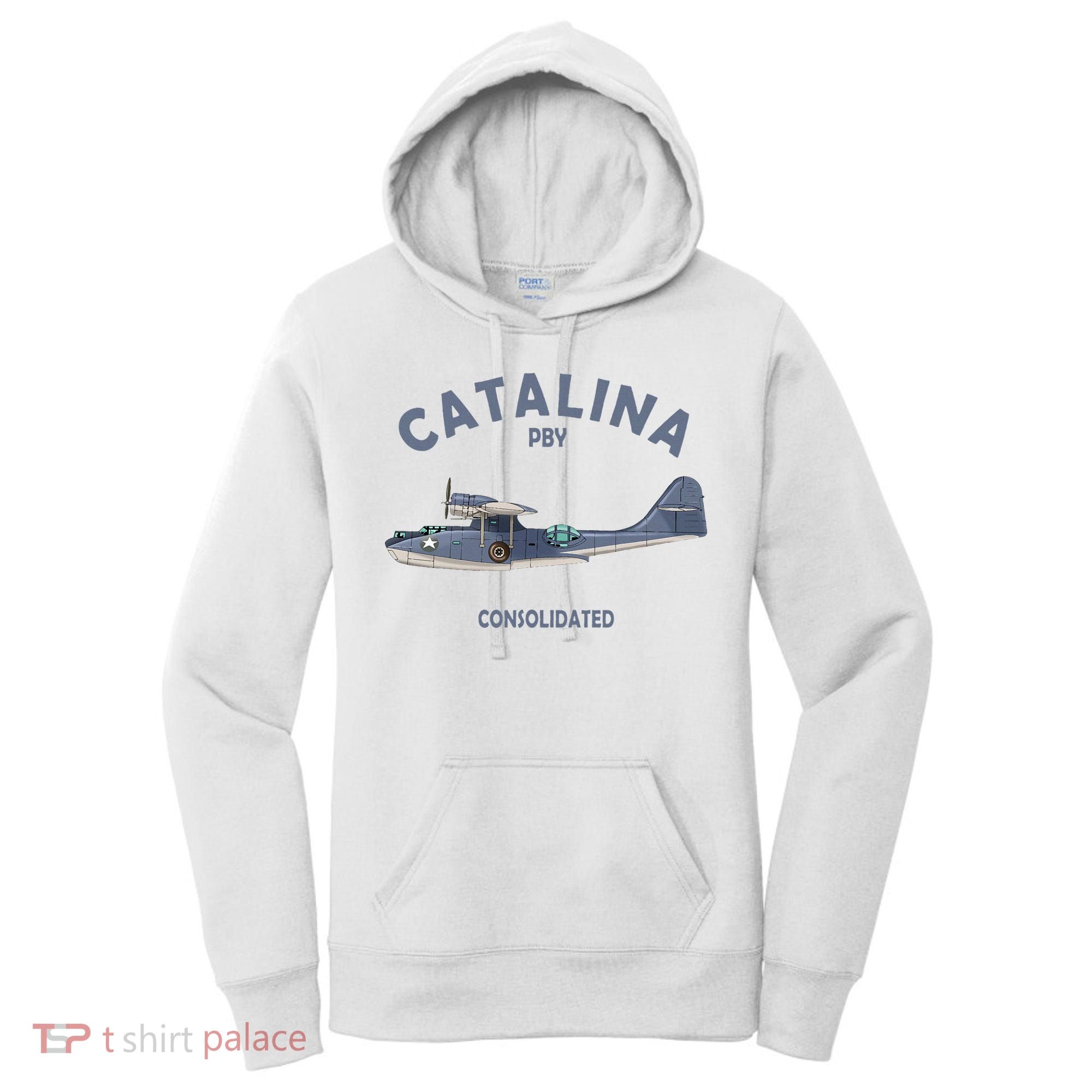 Pby Catalina Flying Boat Seaplane Airplane American Ww2 Women's Hoodie
