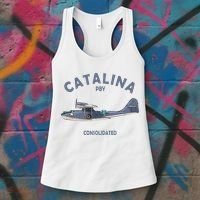 Pby Catalina Flying Boat Seaplane Airplane American Ww2 Women's Tank Top thumb 3