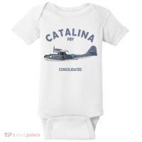 Pby Catalina Flying Boat Seaplane Airplane American Ww2 Baby Bodysuit thumb 0
