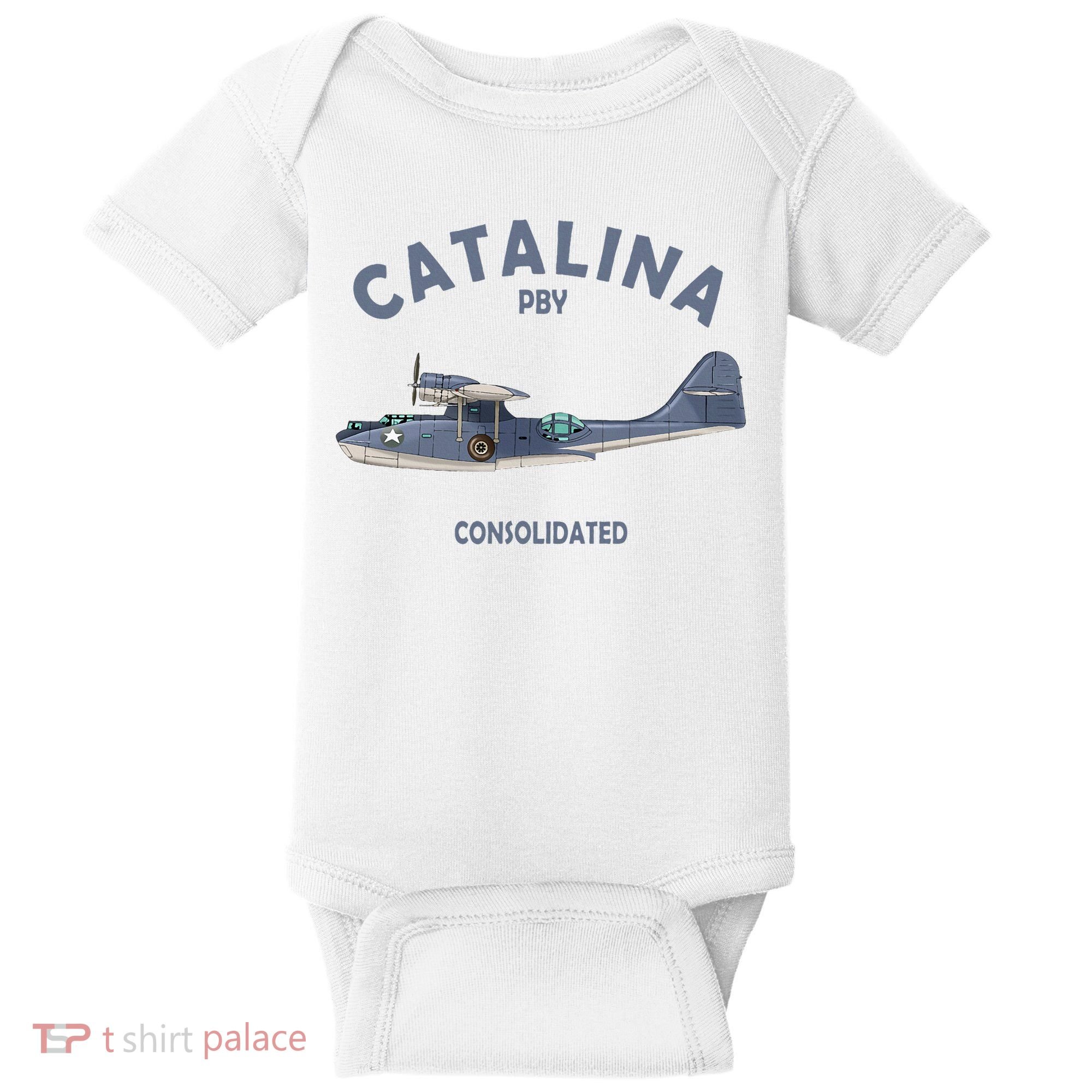 Pby Catalina Flying Boat Seaplane Airplane American Ww2 Baby Bodysuit