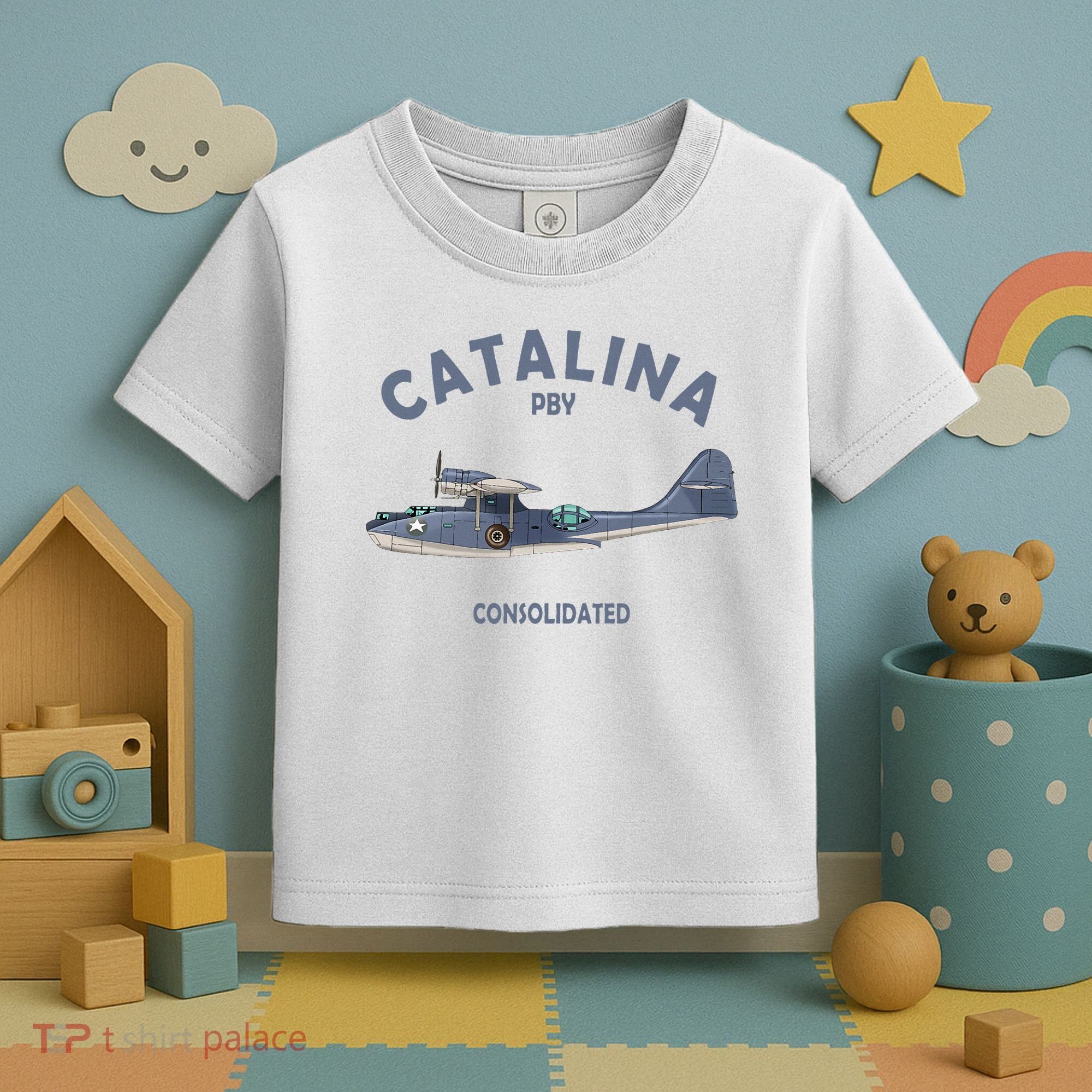 Pby Catalina Flying Boat Seaplane Airplane American Ww2 Toddler T-Shirt