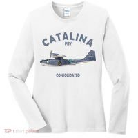Pby Catalina Flying Boat Seaplane Airplane American Ww2 Women's Long Sleeve Shirt thumb 0