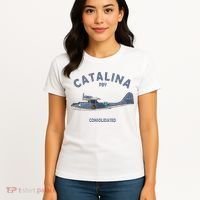 Pby Catalina Flying Boat Seaplane Airplane American Ww2 Women's T-Shirt thumb 4