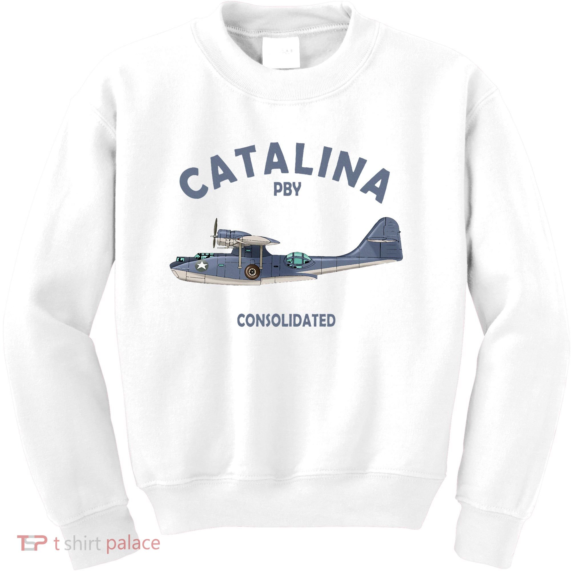 Pby Catalina Flying Boat Seaplane Airplane American Ww2 Kids Sweatshirt