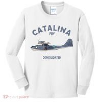 Pby Catalina Flying Boat Seaplane Airplane American Ww2 Kids Long Sleeve Shirt thumb 0