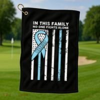 Prostate Cancer Fight Cancer Ribbon Golf Towel thumb 1