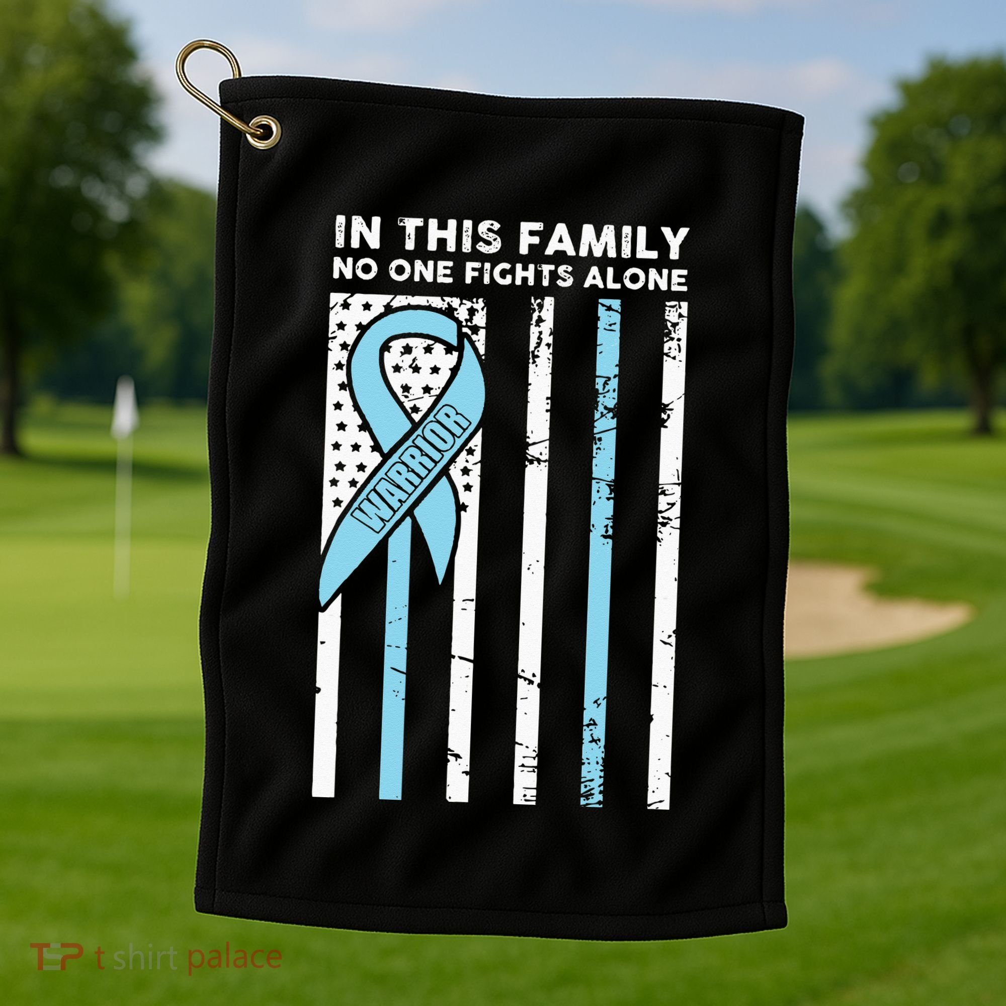 Prostate Cancer Fight Cancer Ribbon Golf Towel
