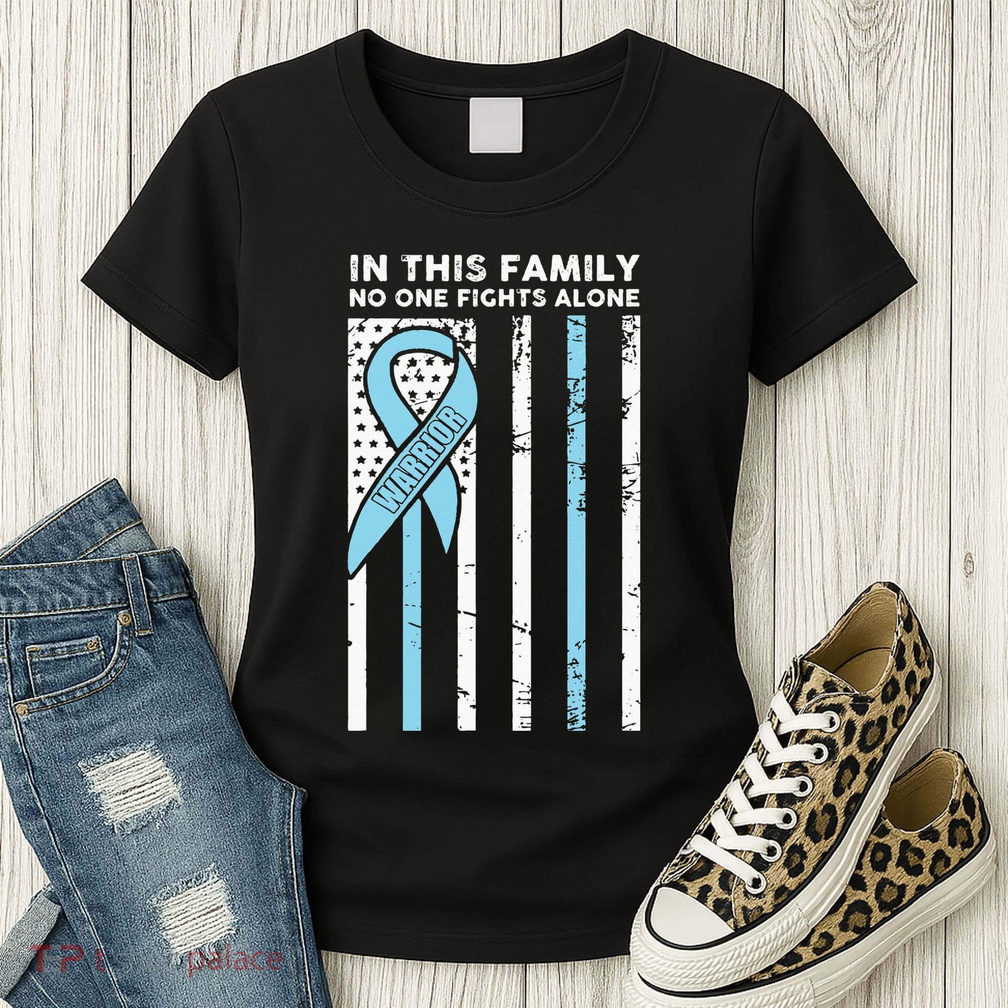 Prostate Cancer Fight Cancer Ribbon Women's T-Shirt