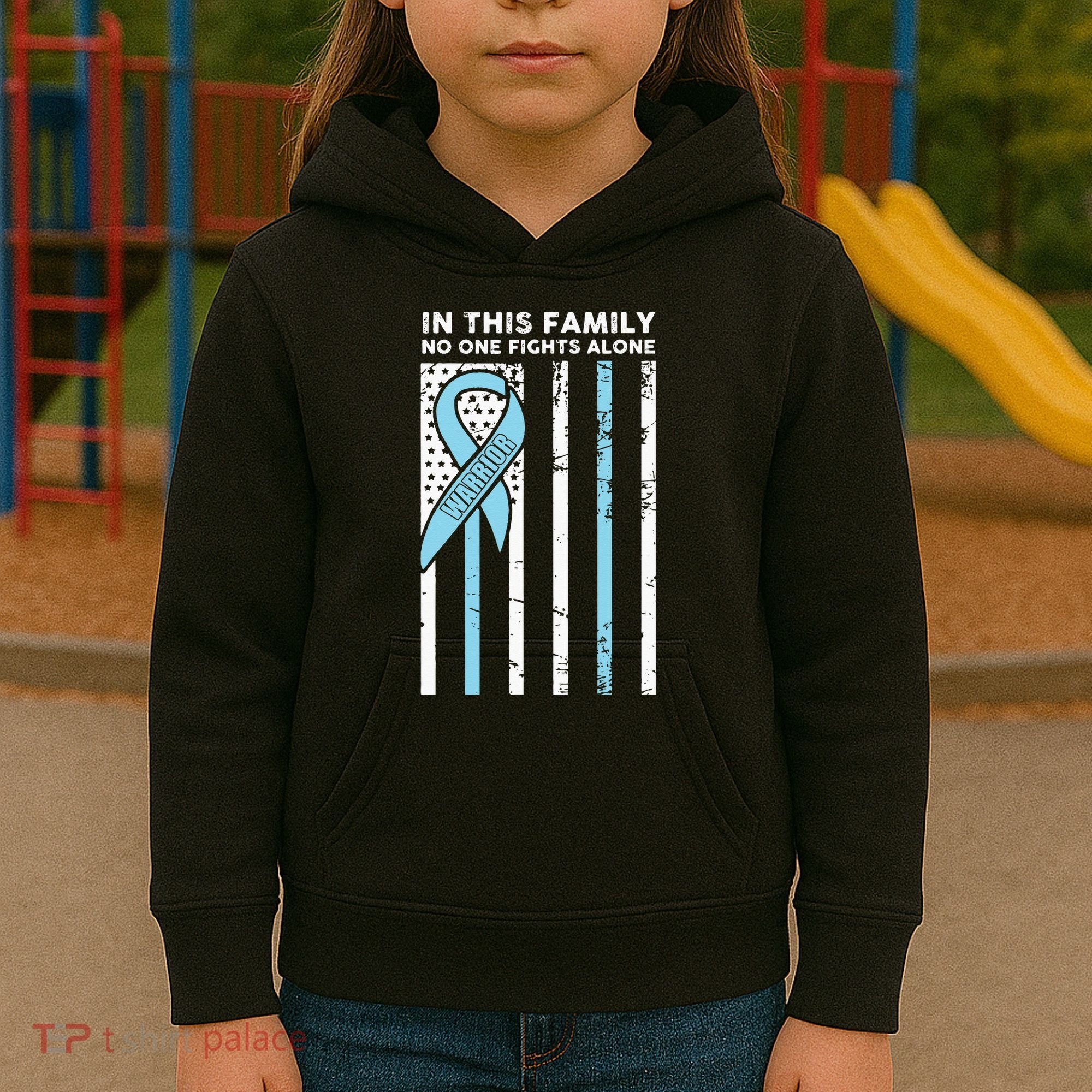 Prostate Cancer Fight Cancer Ribbon Kids Hoodie