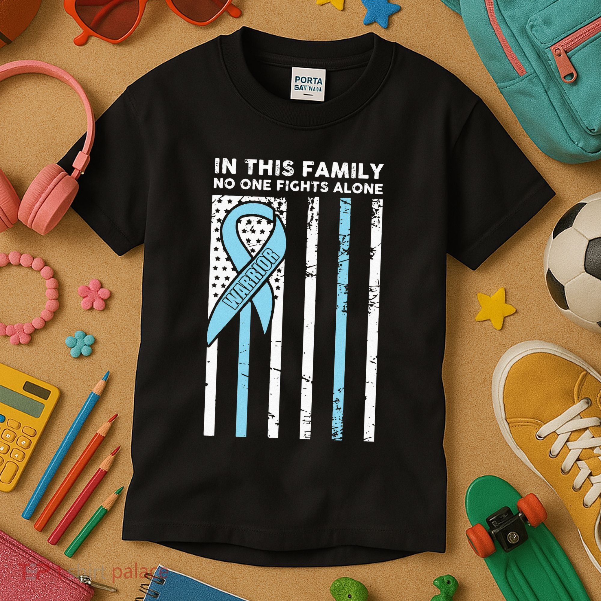 Prostate Cancer Fight Cancer Ribbon Kids T-Shirt