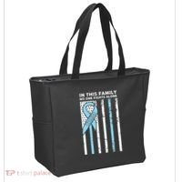 Prostate Cancer Fight Cancer Ribbon Tote Bag thumb 2