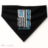 Prostate Cancer Flag Support Squad Prostate Cancer Awareness USA-Made Doggie Bandana thumb 0