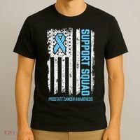 Prostate Cancer Flag Support Squad Prostate Cancer Awareness T-Shirt thumb 3