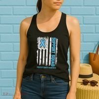 Prostate Cancer Flag Support Squad Prostate Cancer Awareness Women's Tank Top thumb 2