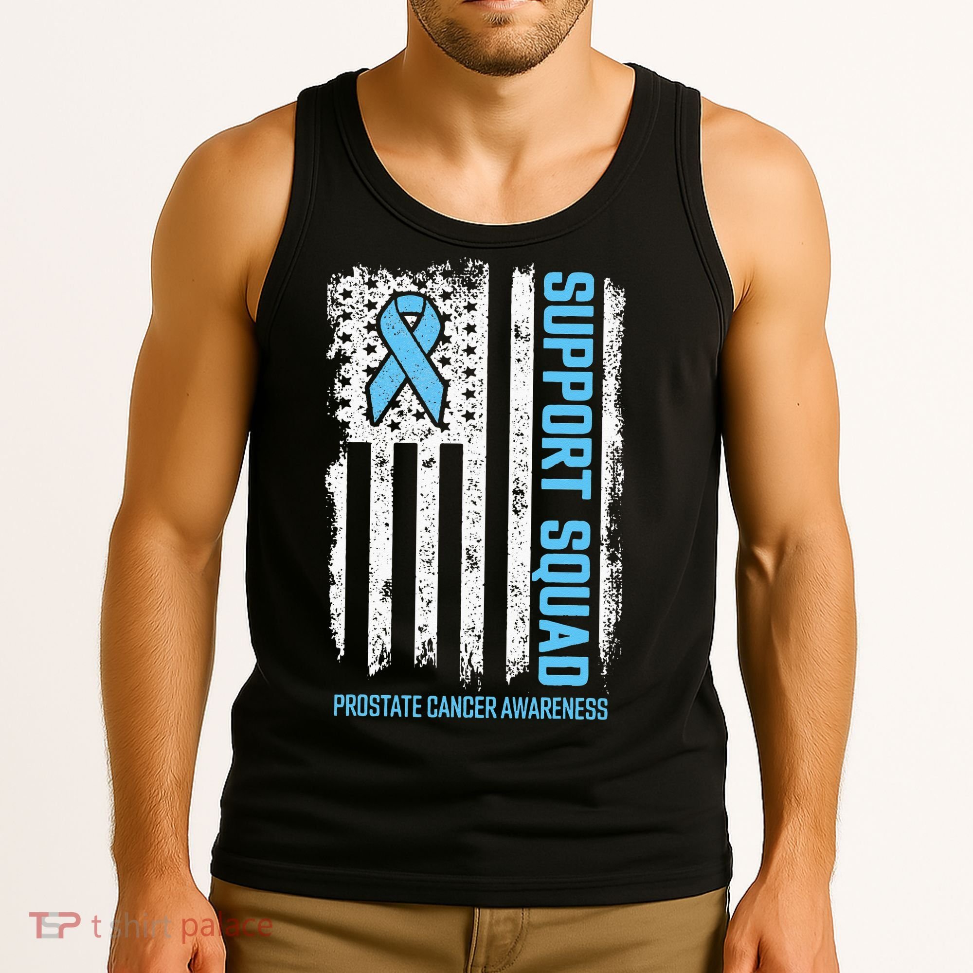 Prostate Cancer Flag Support Squad Prostate Cancer Awareness Tank Top