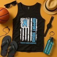 Prostate Cancer Flag Support Squad Prostate Cancer Awareness Tank Top thumb 4