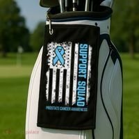 Prostate Cancer Flag Support Squad Prostate Cancer Awareness Golf Towel thumb 2