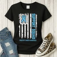 Prostate Cancer Flag Support Squad Prostate Cancer Awareness Women's T-Shirt thumb 3