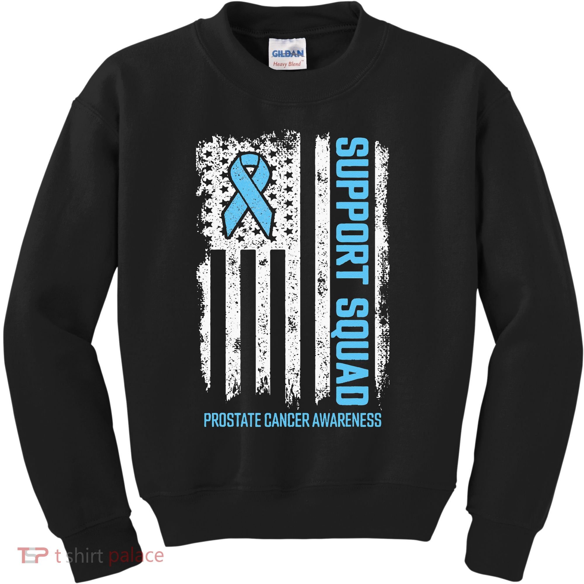 Prostate Cancer Flag Support Squad Prostate Cancer Awareness Kids Sweatshirt