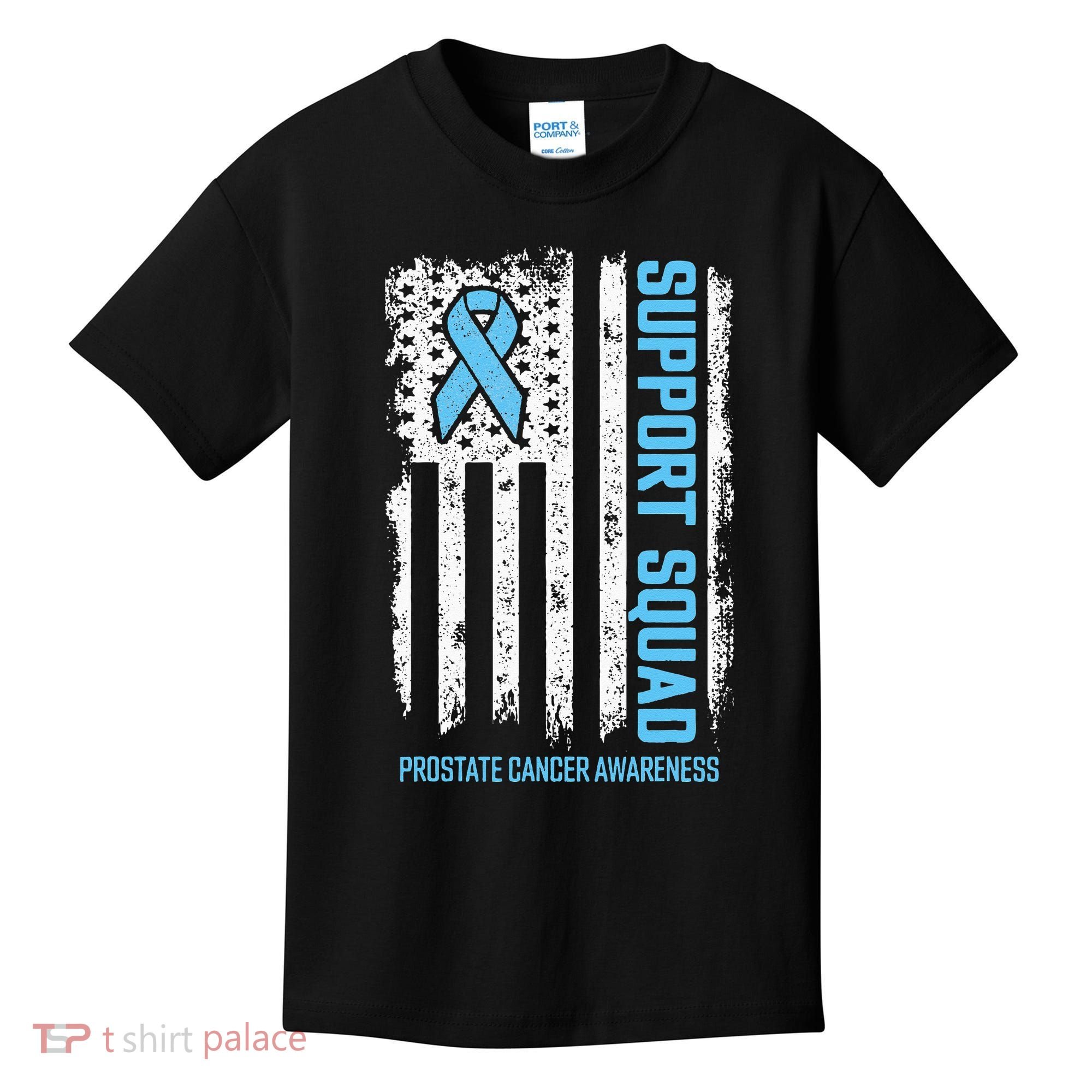 Prostate Cancer Flag Support Squad Prostate Cancer Awareness Kids T-Shirt