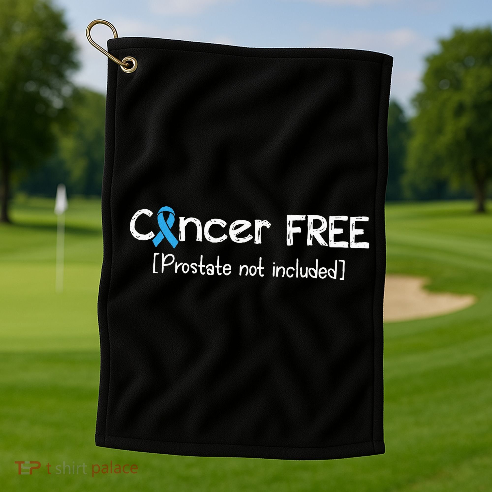 Prostate Cancer Free Prostate Cancer Awareness Ribbon Golf Towel