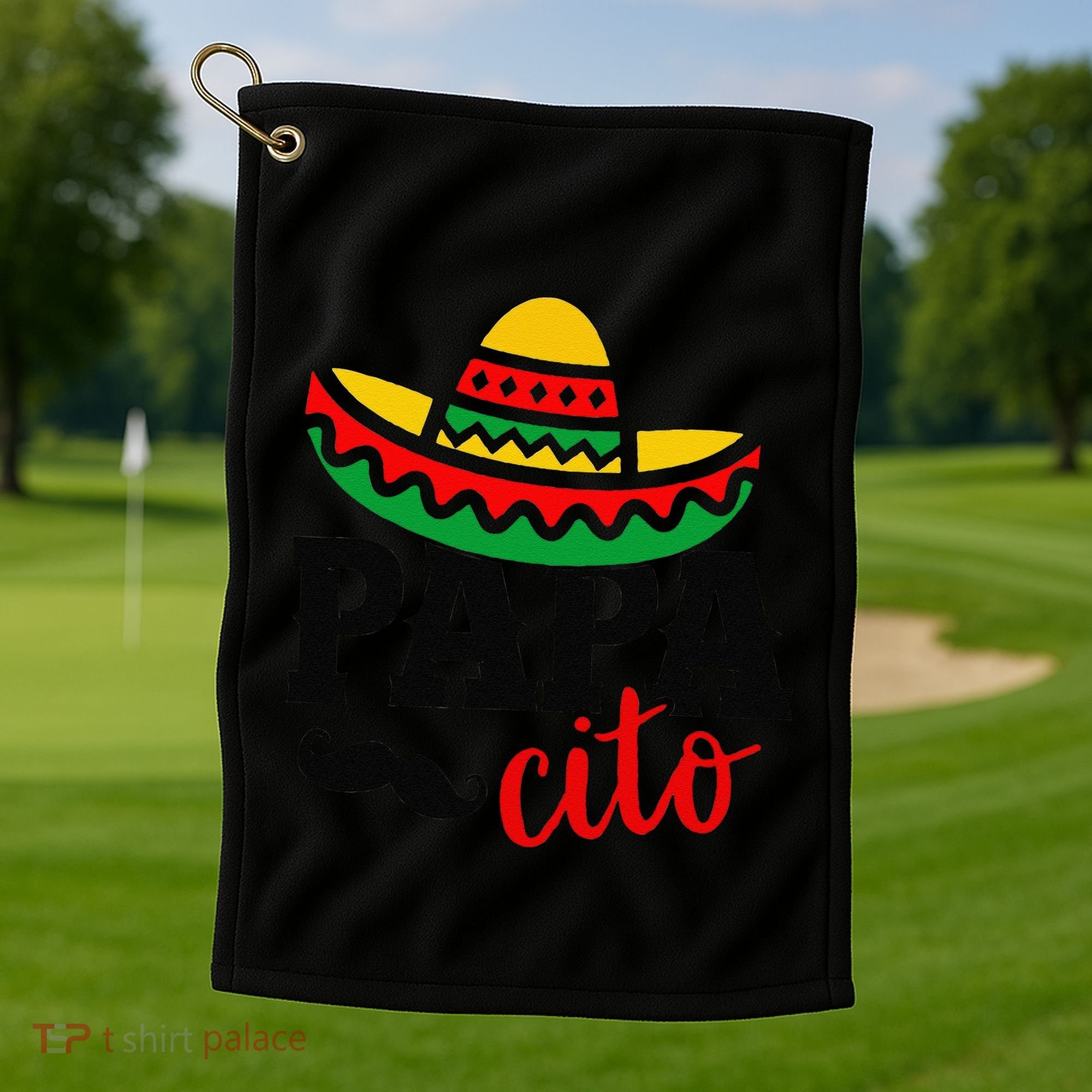 Papa Cito Fathers Day Funny Mexican Cico De Mayo Dad Golf Towel