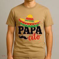 Papa Cito Fathers Day Funny Mexican Cico De Mayo Dad T-Shirt thumb 3