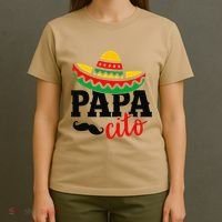 Papa Cito Fathers Day Funny Mexican Cico De Mayo Dad T-Shirt thumb 4